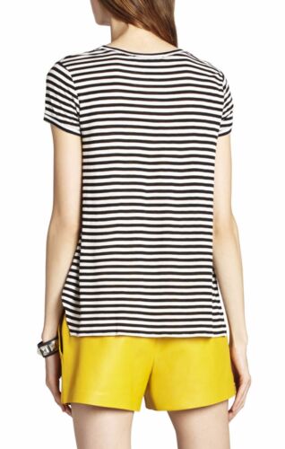 NUEVO TOP DE BOLSILLO BCBG NEGRO/BLANCO KELSEY MANGA CORTA UKS1P424/B591A TALLA S - Imagen 2 de 4