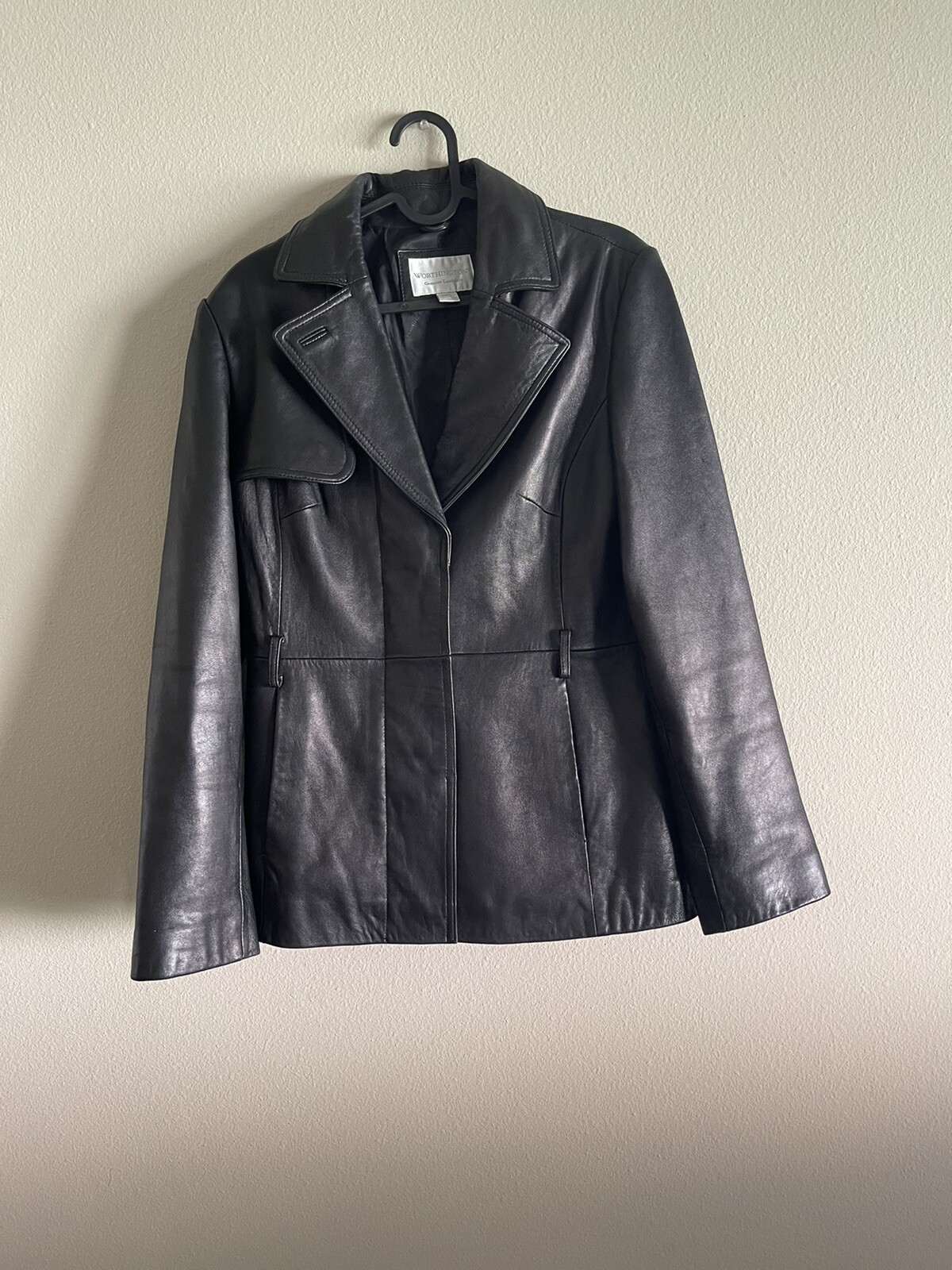 Vintage Worthington Genuine Lambskin Leather Black Jacket Ladies XL | eBay