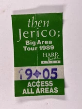 Then Jerico Aftershow Pass Mark Shaw Original Used the Big Area Tour 1989