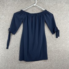 Vince Camuto Women's Dress Size 2 Blue 3/4 Sleeve Shift Pullover