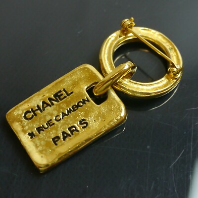 Authentic CHANEL Brooch Cambon Plate 31 Metallic #2831 | eBay