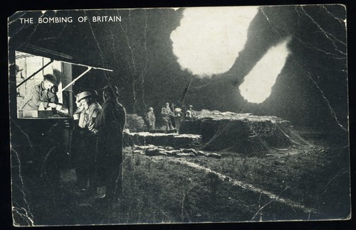 1943 American Base Forces Postmark Bombing of Britain Postcard sent to APO in VA