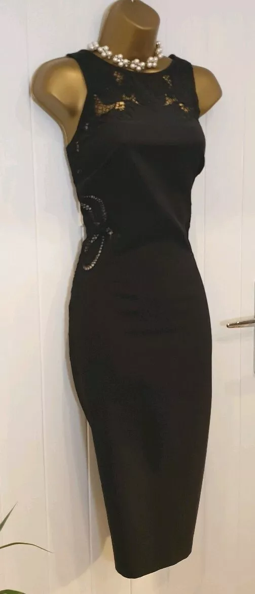Karen millen lace insert pencil sale dress