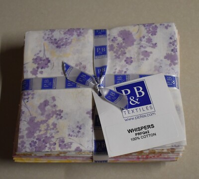 P&B textiles WHISPERS 11 Fat Quarter Bundle lavender sage yellow PASTEL FLORAL