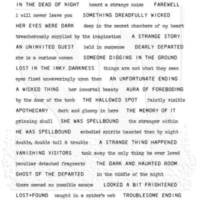 Tim Holtz Cling Gummistempel - kleiner Text Halloween CMS409
