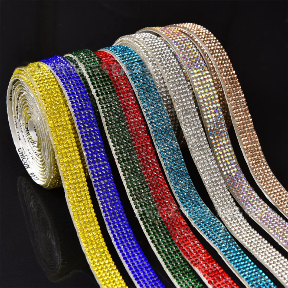 Самоклеящиеся стразы кристалл стикер отделки ленты искусственного бриллианта DIY костюм 5 X - Изображение 3 из 4