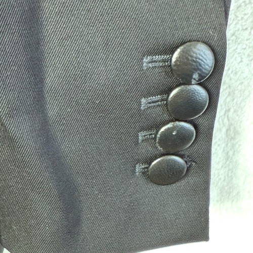 The Kooples Wool Leather Lapel Waistcoat Insert Blazer Jacket Womens FR 38 US 6 - Picture 8 of 14