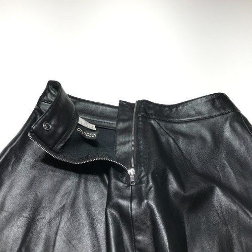 Divided by H&M Skirt Womens Size 4 Faux Leather Polyurethane Swing Rear Zip - Picture 9 of 13