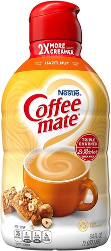 Nestle Coffee Mate Hazelnut Liquid Coffee Creamer 64oz (1.89L) - USA Import - 第 1/7 張圖片
