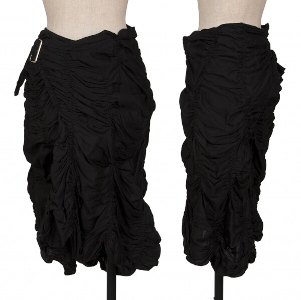 tao COMME des GARCONS Cotton Shirring Waist Belt Skirt Size tao COMME des GARCONS Cotton Shirring Waist Belt Skirt Size