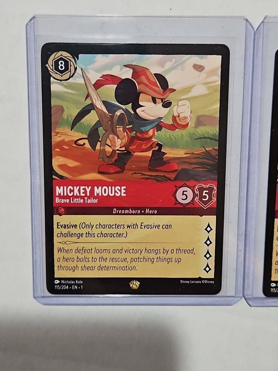 mickey mouse brave little tailor lorcana card Graded: #1 D23 Expo Promo (20 Double Infinity Gaming Evasive (Only characters with Evasive can challenge this characer.) I just realized I never