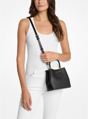Michael Kors Damen Tasche Bag PRATT SM BUCKET MESSENGER schwarz 35S4G3FM5T