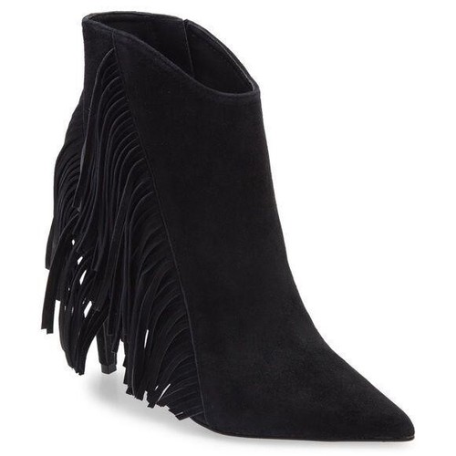 ALLSAINTS Izzy Boots Womens 10 Suede Fringe Country Western Chic Party New