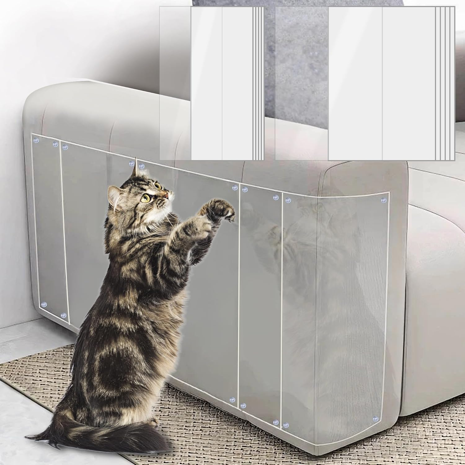 Cat Scratch Furniture Protector, Clear Couch Corner Protectors for Indoor Cats,