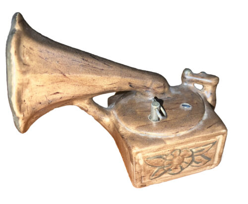 Vintage Wind-up Gramophone Swiss Music Box Plays Music