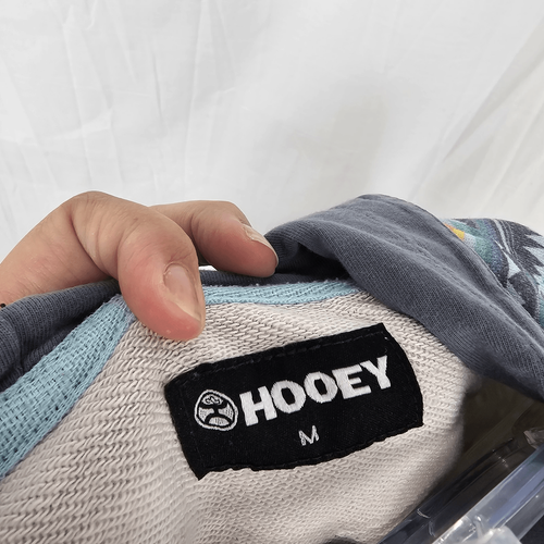 Hooey Aztec Printed Western Wear Hoodie Youth Size Medium Gray Multicolor - Picture 6 of 6