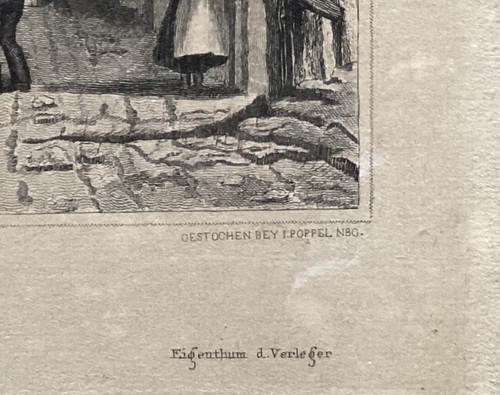 Blick auf Eppstein mit Burg Poppel Stahlstich Passepartout Bilderrahmen Vintage - 第 5/10 張圖片