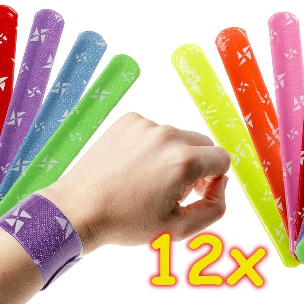 12 KlatscharmbÄNder Reflektor Neon Kindergeburtstag Kinder Armband Mitgebsel Set-image