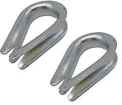 2 dedales de cuerda de alambre galvanizado de 12 mm, inserto de bucle de cuerda de alambre (cantidad 2) - Imagen 7 de 7