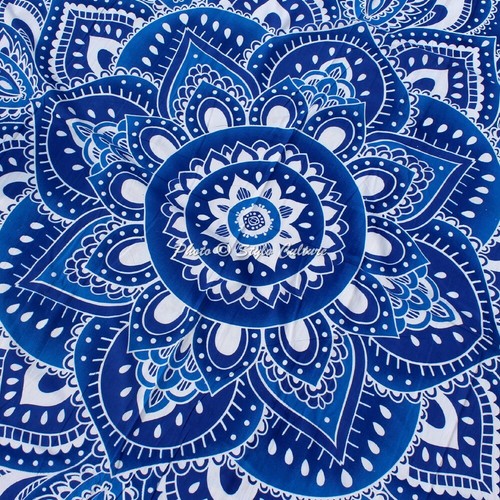 Round Mandala Indian Hippie Boho Tapestry Beach Picnic Throw Towel Mat Blanket - Picture 3 of 3