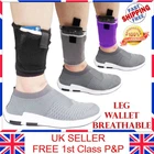 Concealed Hidden Ankle Leg Mesh Wallet Travel Pouch Passport Mobile Purse Bag