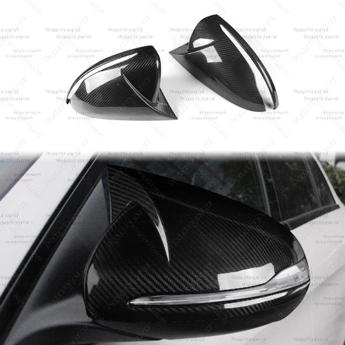 Real Carbon Fiber Side Mirror Cover Trim For Mercedes C GLC S E Class W205 X253