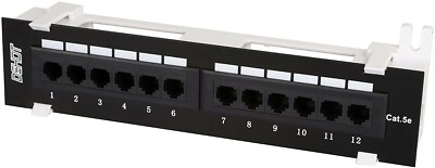 Dshot 12 Port UTP 10 Inch Cat5e Network Wall Mount Surface Patch Panel