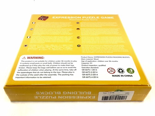 Tarjetas de juguetes educativos con bloques de construcción de rompecabezas de expresión facial de madera - Imagen 7 de 8
