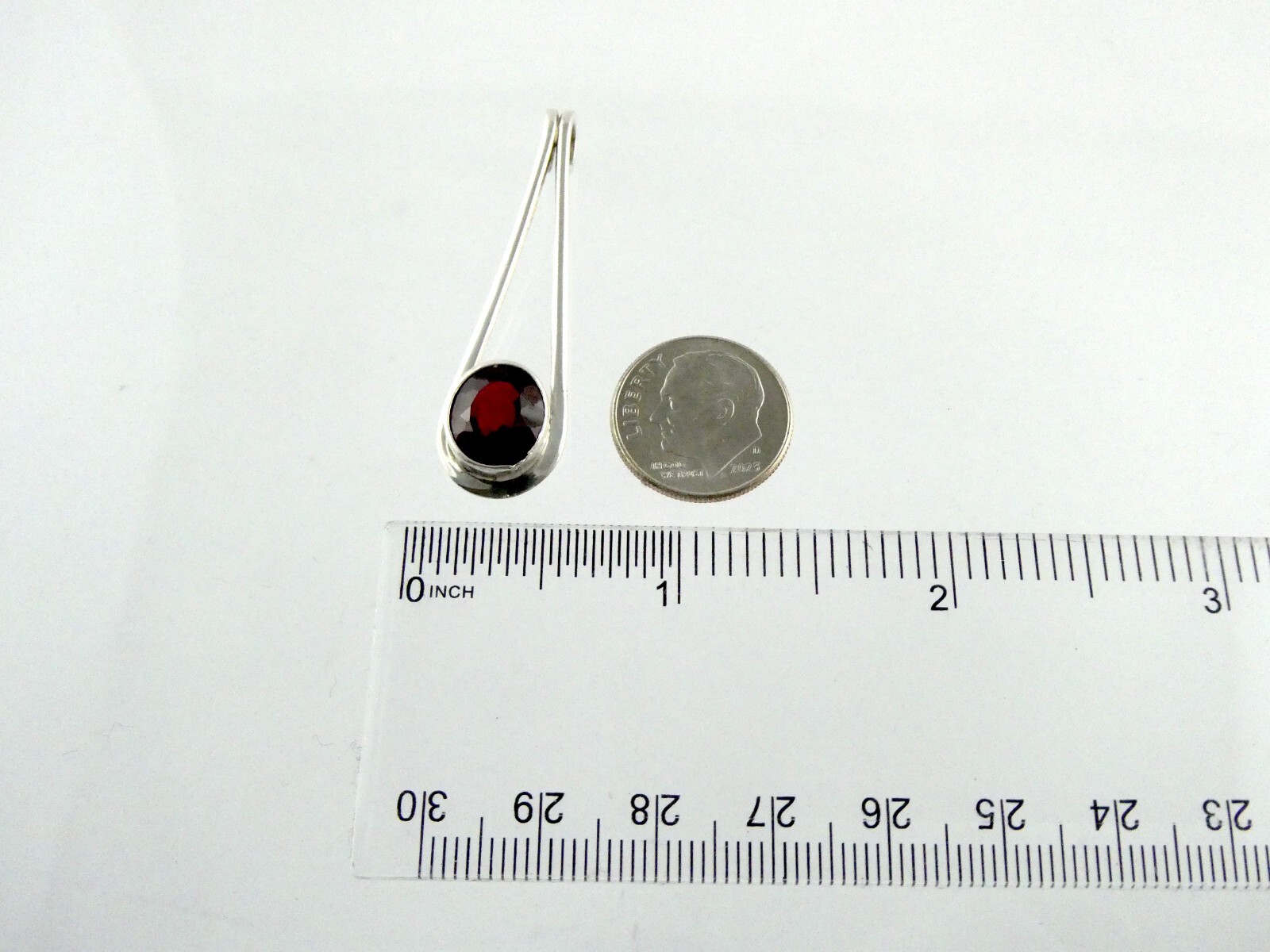 Sterling Silver Oval Cut Ruby Teardrop Shape Slid… - image 11