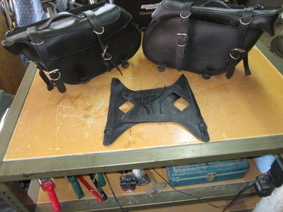 Tour Master Adjustable Universal Leather Saddlebags