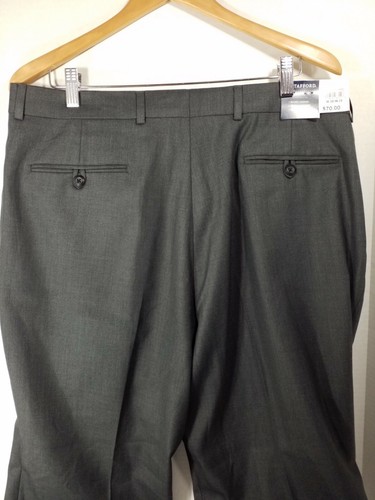 Men's Stafford Performance Micro Twill Classic Fit Gray Trousers 38X29 (EEN) - Picture 3 of 11