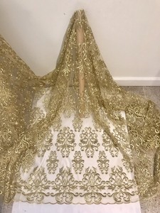 Gold-embroidered-lace-fabric-48-Width-Sold-By-The-Yard