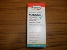 ManukaGuard Medical Grade Cough & Throat Syrup, 4 OZ  Drug Free BB 9/2026