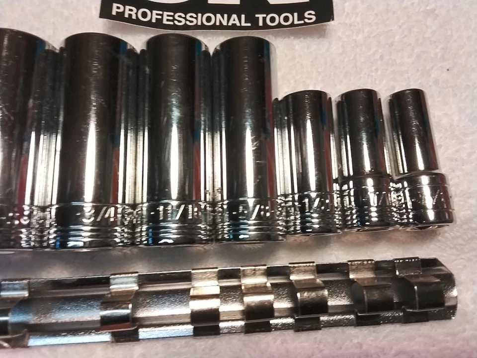 S-K  7PC  3/8" DRIVE DEEP  SOCKET SET  SPLINE  SAE  - Image 3 of 4