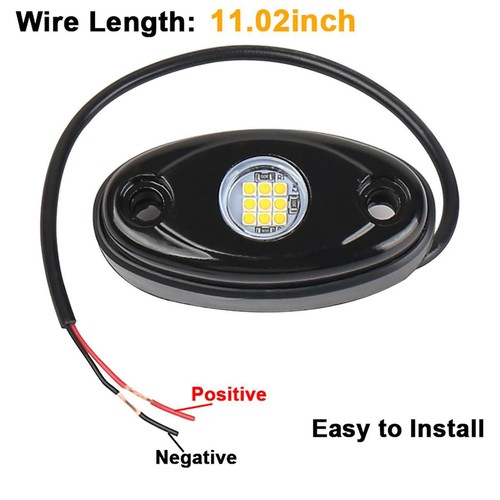 8/4 LED Rock Light for Jeep Off-Road Underglow Foot Wheel Well Lights Truck ATV - Picture 10 of 20