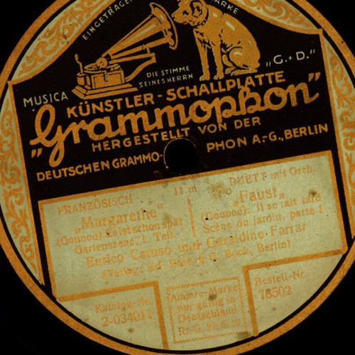 3x ENRICO CARUSO auf "Künstler-Schallplatte" Schellackplatten 78rpm GS077 - Bild 2 von 7