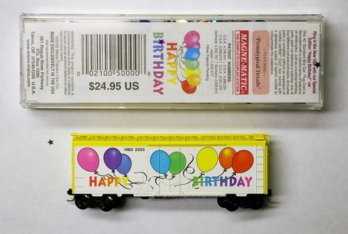MTL Micro-Trains 02100500 21500 Feliz Cumpleaños HBD 2005 Amarillo 40 Puertas Boxcar | Zustand: New