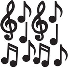 Music Note Shape Paper Cutouts - Music Party Decorations - Music Craft Supplies