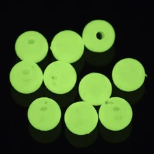 50 Glow In The Dark Acrylic Beads 8mm Yellow Beads Jewelry Making Supplies Set