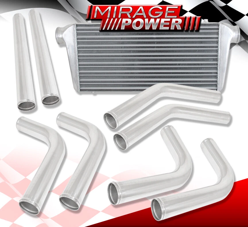 3.0"Diy Mandrel Bent Piping Pipe Kit + Fmic Front Mount Aluminum Intercooler Set Foto 2 de 4