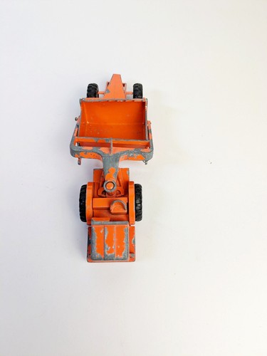 Vintage Matchbox King Size No6 Allis Chalmers Motor Scraper Orange Used - Picture 5 of 14