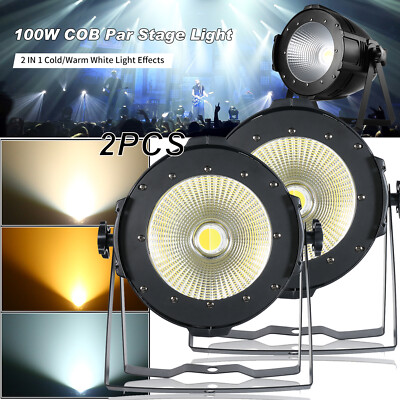 2Pcs 100W LED COB Blinder Audience Stage Light DMX512 DJ Party Wedding Par Light