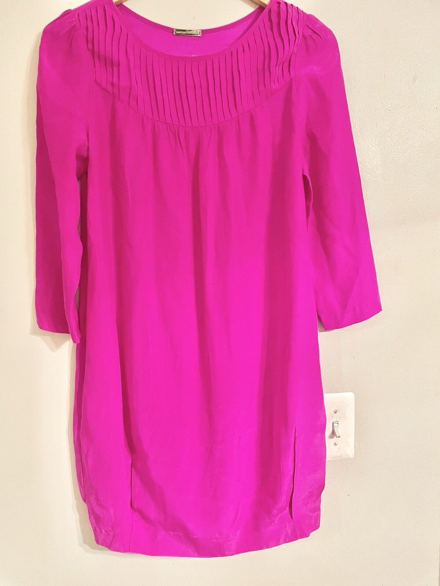 hot pink mid length dress Women's Hot Pink Underwire Detail Draped Midi Dress