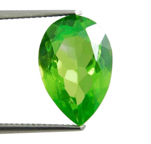 "Peridoto natural premium de 8,50 quilates | Piedra preciosa suelta corte pera certificada" - Imagen 3 de 7