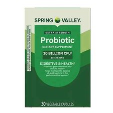 Spring Valley Extra-Strength Probiotic Vegetable Capsules- 30 count