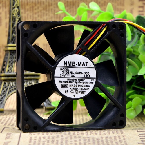1pc NMB-MAT 3108NL-05W-B50 8020 24V 0.19A Three Wire Inverter Cooling Fan - Bild 3 von 5