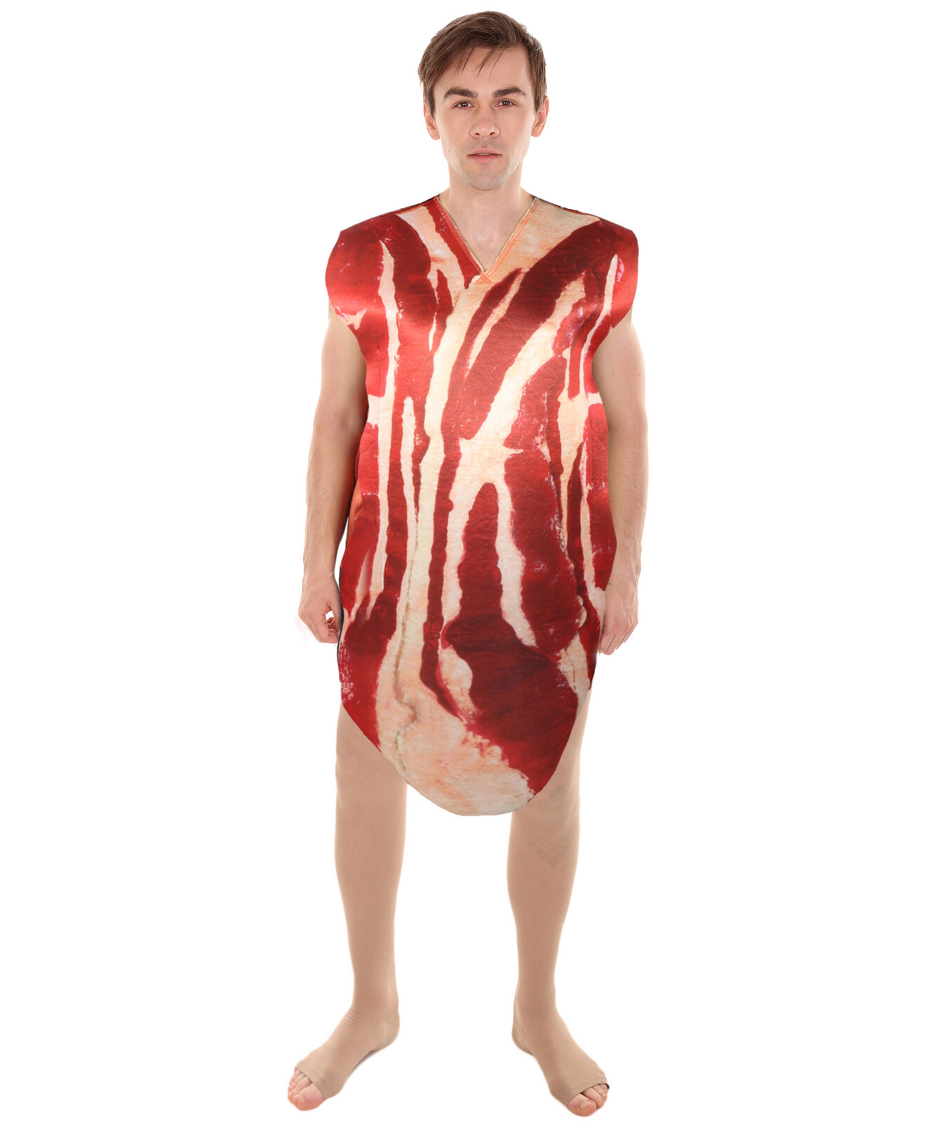 Disfraz múltiple HPO adulto unisex comida amigo carne y tocino desayuno