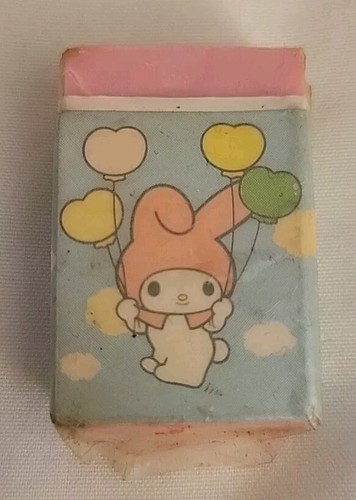 Vintage 1976 Radiergummi Showa Sanrio My Melo Hello Kitty Pink Blau My Melody NEU