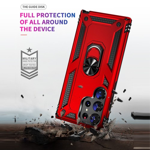 Samsung s22 Ultra Armor Rugged KickStand Shockproof Case Ring Stand Heavy Duty - Photo 3 sur 5