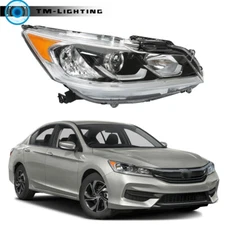 Headlight Assy Halogen w/LED DRL Passenger Right Side For 2016-2017 Honda Accord